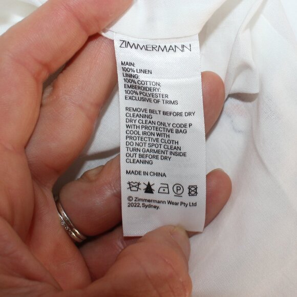 NEW ZIMMERMANN jeannie drop waist midi dress in ivory - Picture 9 of 9